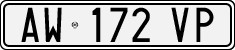 License plate of Italy, Cars (1994 year series)