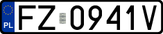 License plates of Poland, Regular car plates