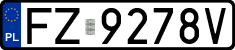 License plates of Poland, Regular car plates