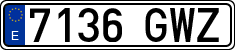 License plates of Spain, Ordinary (2000)