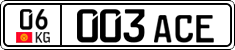 License plate of Kyrgyzstan, Private owners (2016)