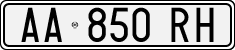 License plate of Italy, Cars (1994 year series)