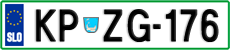License plate of Slovenia, Cars