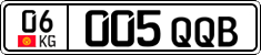 License plate of Kyrgyzstan, Private owners (2016)