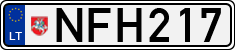License plate of Lithuania, Cars