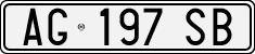 License plate of Italy, Cars (1994 year series)