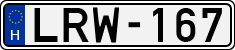 license plates of Hungary, Cars (1990)