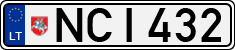 License plate of Lithuania, Cars