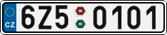 License plate of the Czech Republic, Cars (2001)