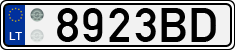 License plate of Lithuania, Vanity Plates