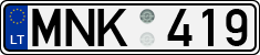 License plate of Lithuania, Cars