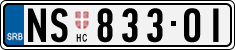 License plate of Serbia, Cars