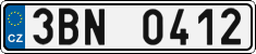 License plate of the Czech Republic, Cars (2001)