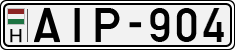 license plates of Hungary, Cars (1990)