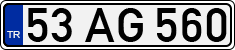 License plate of Turkey, Regular plates