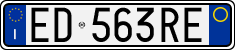 License plate of Italy, Cars (1994 year series)