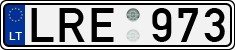 License plate of Lithuania, Cars