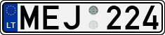 License plate of Lithuania, Cars