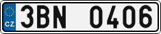 License plate of the Czech Republic, Cars (2001)