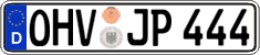 German license plate, Regular plates