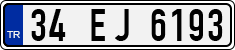 License plate of Turkey, Regular plates