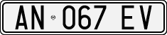 License plate of Italy, Cars (1994 year series)