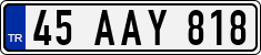 License plate of Turkey, Regular plates