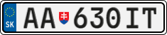 License plate of Slovakia, Cars