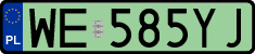 License plates of Poland, Electric vehicles