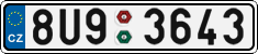 License plate of the Czech Republic, Cars (2001)