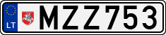 License plate of Lithuania, Cars