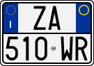License plate of Italy, Cars (1994 year series)