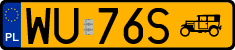 License plates of Poland, Oldtimers