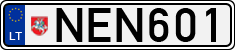 License plate of Lithuania, Cars