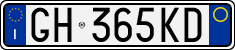 License plate of Italy, Cars (1994 year series)