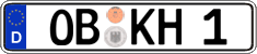 German license plate, Regular plates
