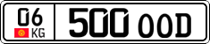 License plate of Kyrgyzstan, Private owners (2016)