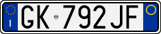 License plate of Italy, Cars (1994 year series)