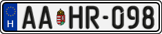 license plates of Hungary, Regular plates (2022)