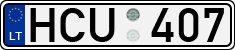 License plate of Lithuania, Cars