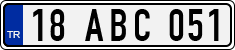 License plate of Turkey, Regular plates