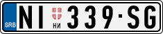 License plate of Serbia, Cars