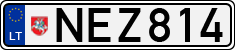License plate of Lithuania, Cars