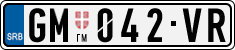 License plate of Serbia, Cars