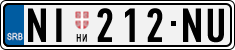License plate of Serbia, Cars