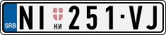 License plate of Serbia, Cars
