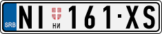 License plate of Serbia, Cars