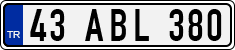License plate of Turkey, Regular plates