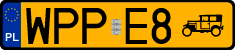License plates of Poland, Oldtimers