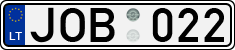 License plate of Lithuania, Cars